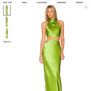 Amanda Uprichard Kaye Maxi Dress , ALOE GREEN